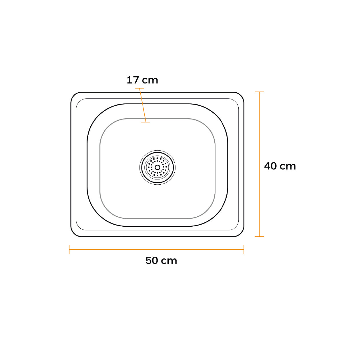 Lavadero Acero Inoxidable 50X40 (Ge5040)Fratelli