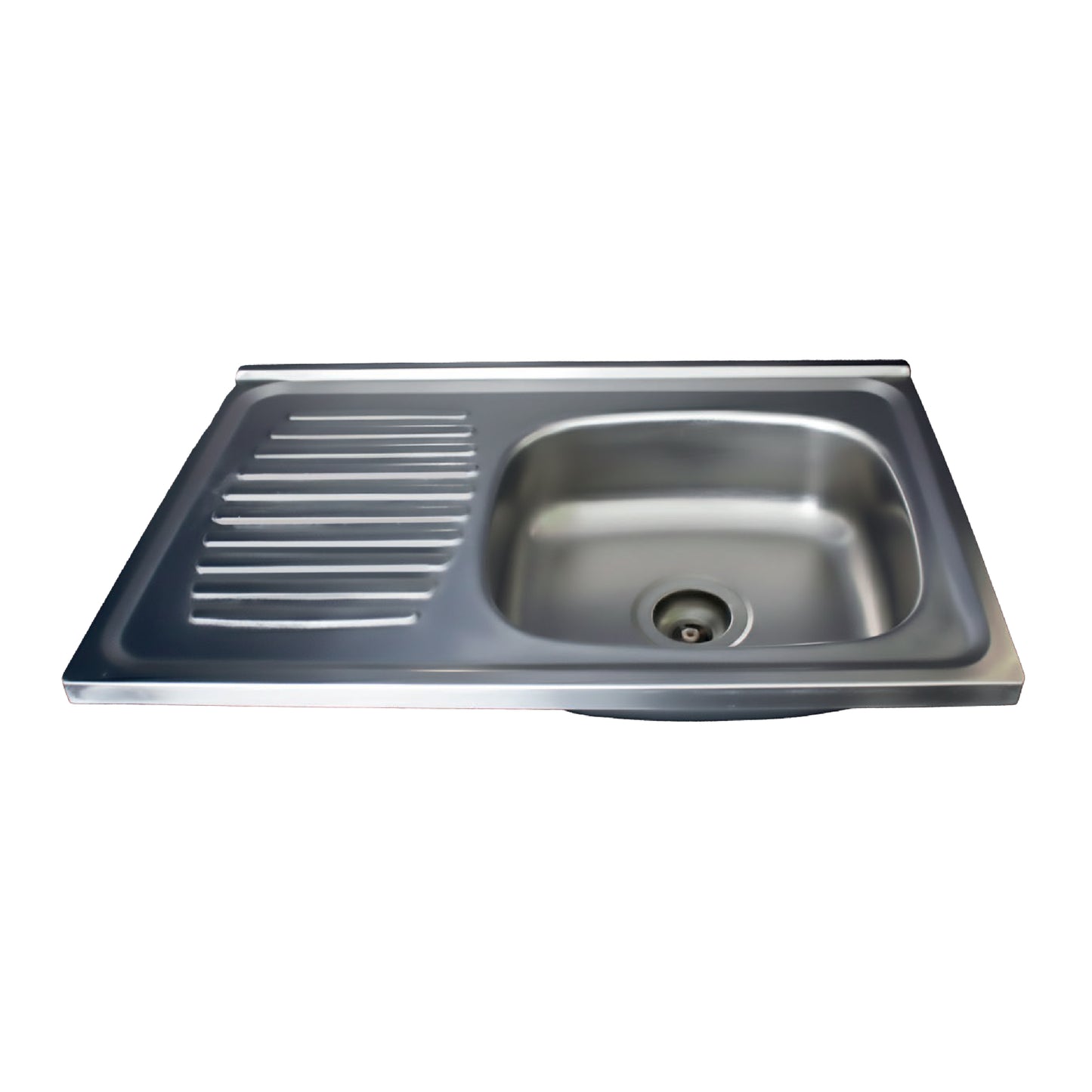 LAVADERO DE ACERO 304 C/ESCURRIDOR IZQUIERDA Y BORDES PREMIUM FT - 80X50L CM - FRATELLI PREMIUM