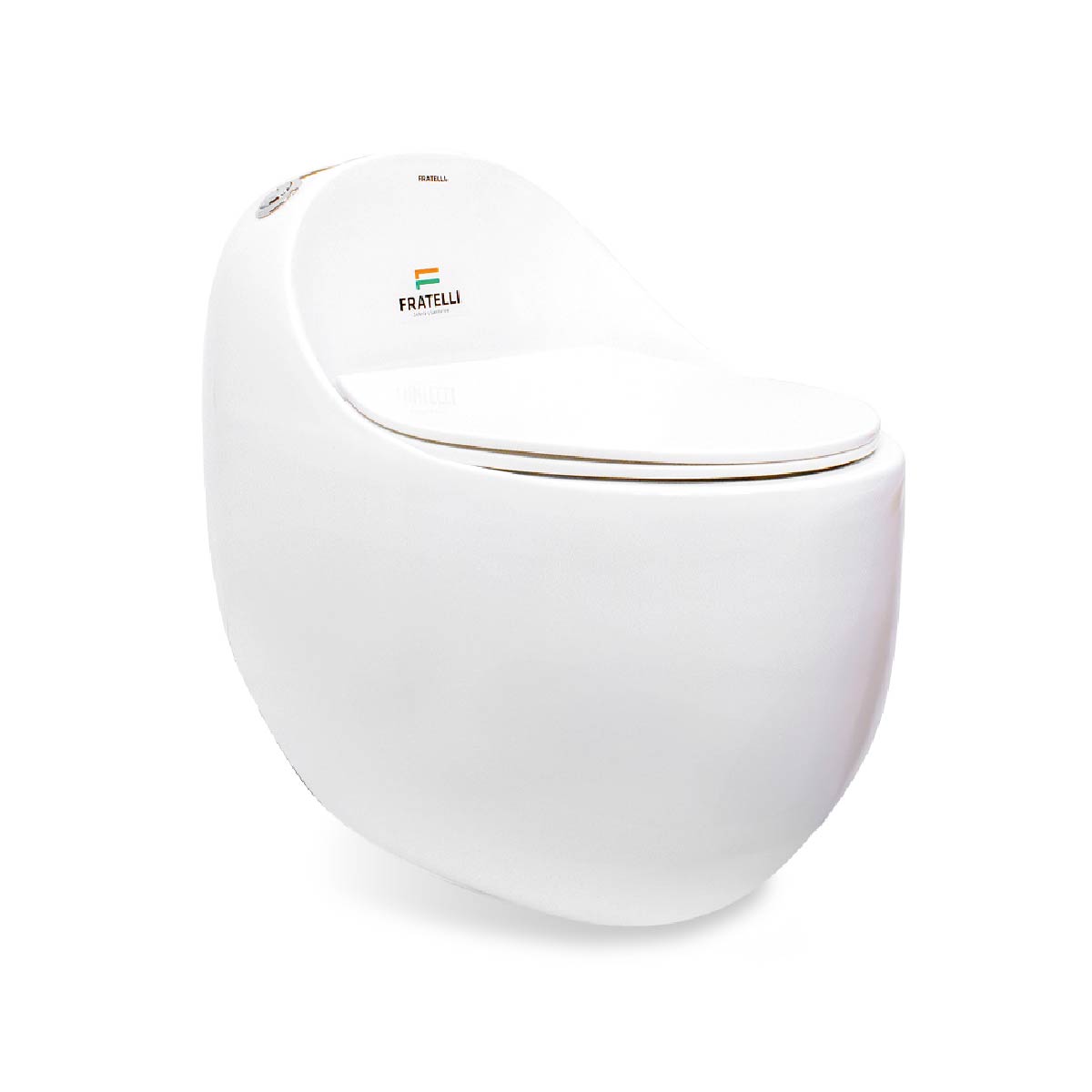 Inodoro One Piece + Tapa Asiento Y Acces. Ovalado Blanco 9906 (69X43X60) - Fratelli