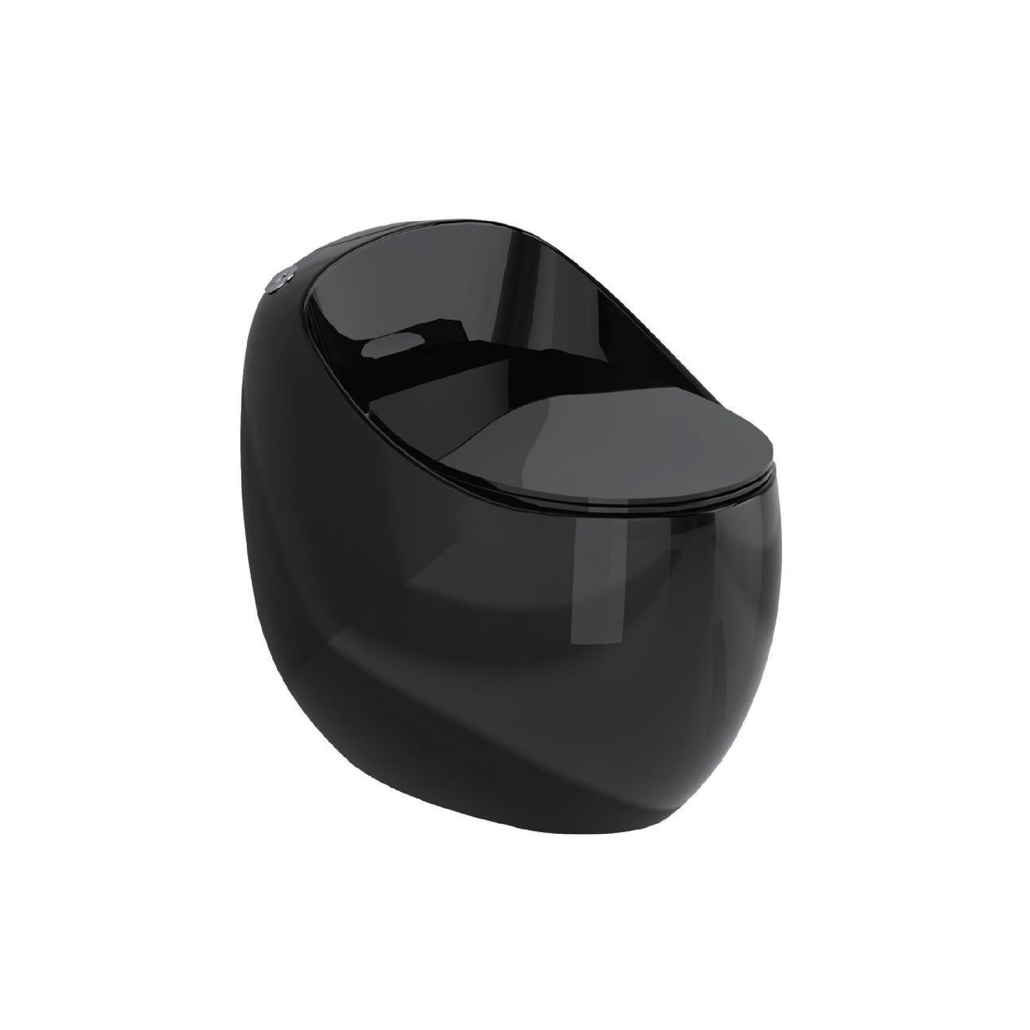 Inodoro One Piece Zeus + Tapa Asiento Y Acces. Ovalado Negro (660X490X630) - Fratelli Premium