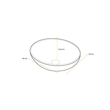 Bowl Loza (Xs-0073) Mod. Ovalado Blanco 400.340.145 Fratelli