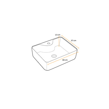 Bowl Loza (526) Mod.Rectangulo Blanco 48X37X13 Fratelli