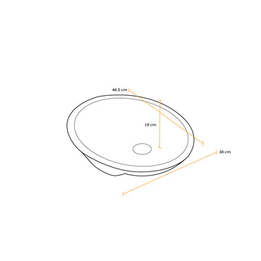 Ovalin P/Empotrar (2118-18") Mod.Ovalado Blanco 46.5X38X19 Fratelli