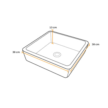 Bowl Loza (107) Mod.Cuadrado Blanco 38X38X13 Fratelli