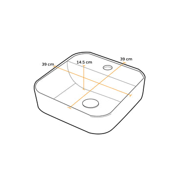 Bowl Loza (150A) Mod.Cuadrado Blanco 39X39X14 Fratelli 2021
