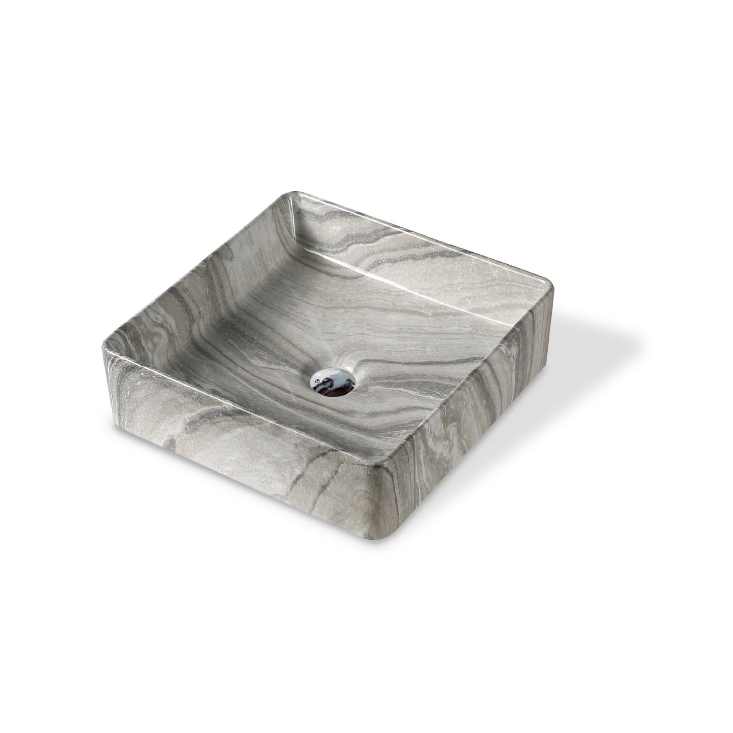 Cuenco Loza (176) Mod.Cuadrado Marmol Gris 37X37X13 Fratelli 2021