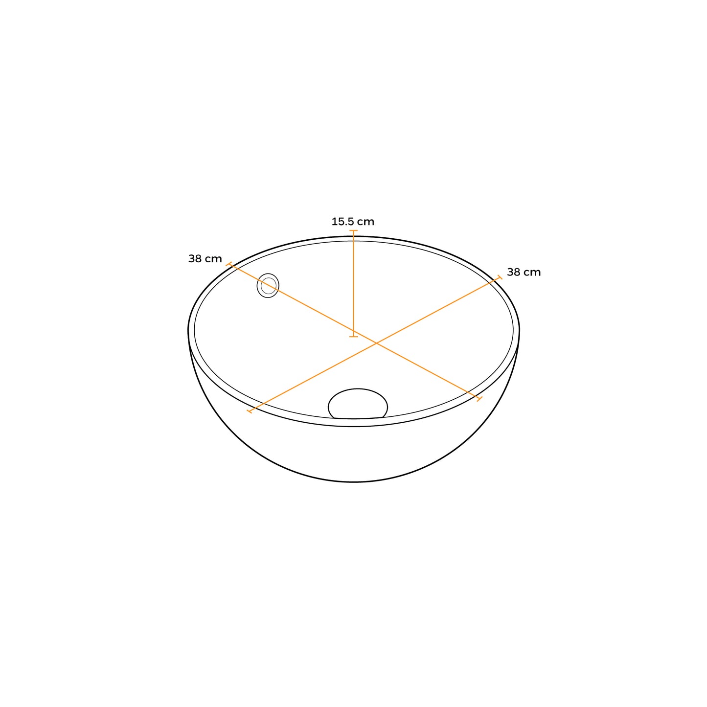 Bowl Loza (480) Mod.Circular Blanco 38X38X17 Fratelli 2021