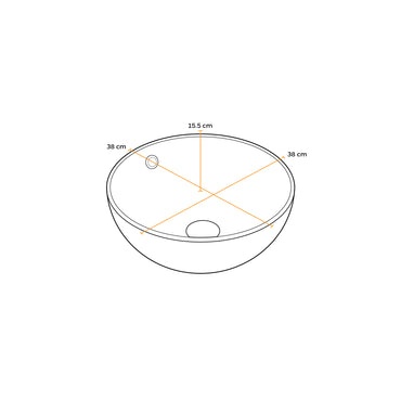 Bowl Loza (480) Mod.Circular Blanco 38X38X17 Fratelli 2021