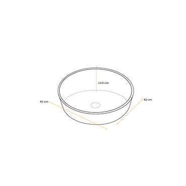 Bowl Loza D0008) Mod.Ovalado Marmoleado 42X42X13.5 Fratelli