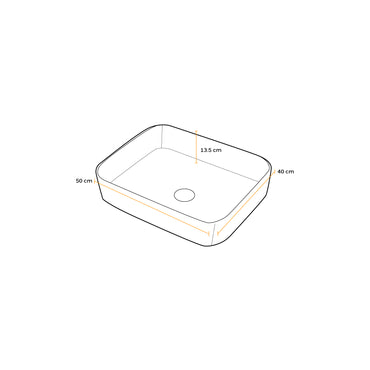Bowl Loza (P152) Mod. Cuadrado Blanco 50X39X135 Fratelli