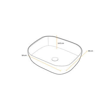 Bowl Loza (T05) Mod. Cuadrado Negro Mate 50X40X145 Fratelli