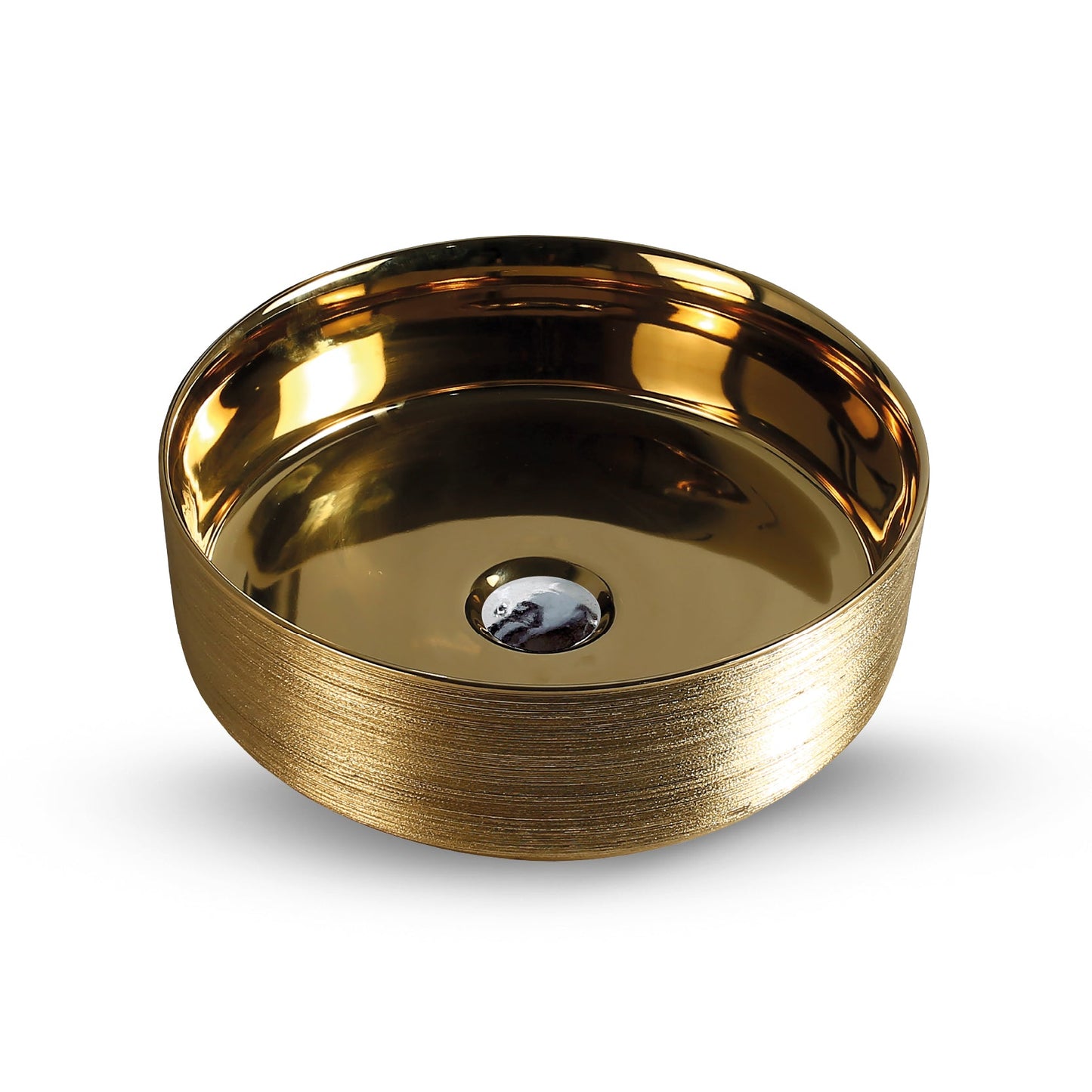 Cuenco Loza (223) Mod. Circular Dorado 36.5X36.5X12 Fratelli