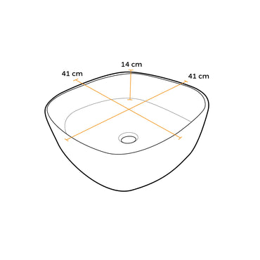 Bowl Loza (248) Mod.Cuadrado Dorado Texturado 41X41X14 Fratelli