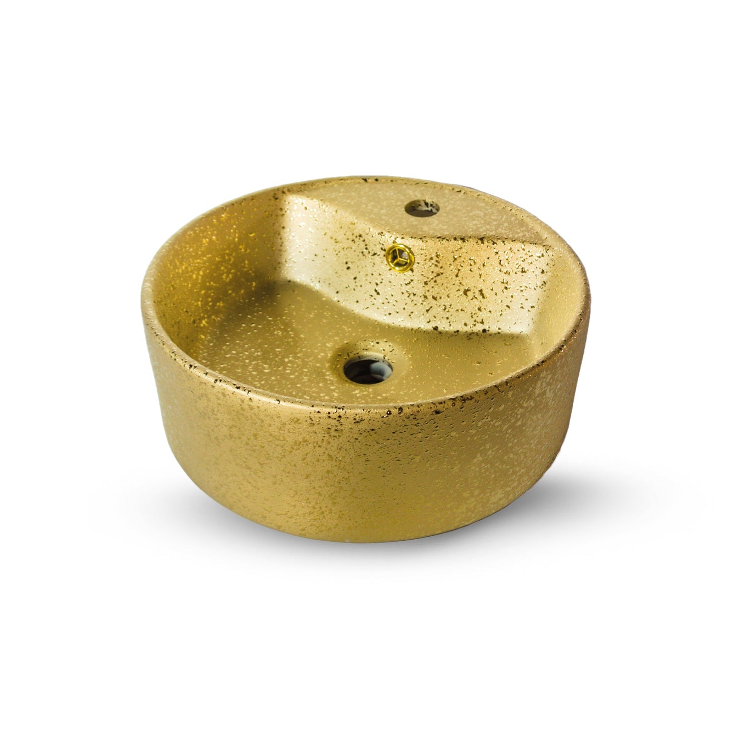 Cuenco Loza (515) Mod. Circular Dorado Texturado 40X40X14 - Fratelli