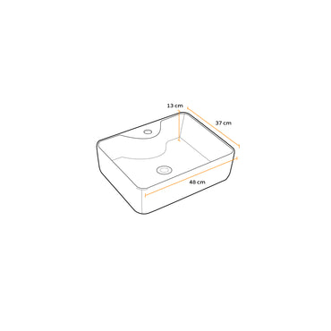 Bowl Loza (526) Mod. Cuadrado Dorado Texturado 48X37X13 - Fratelli