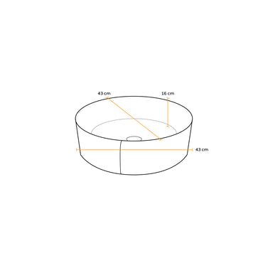 Bowl Loza (442) Mod. Circular Blanco 43X43X16 - Fratelli