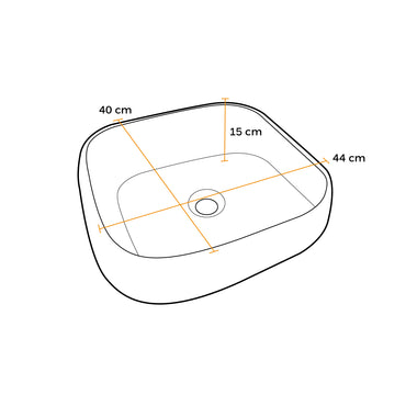 Bowl Loza (160-RG) Mod. Cuadrado Plateado 44X40X15-Fratelli