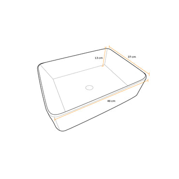 Bowl Loza (027/027D) Mod. Cuadrado Dorado Texturado 48X37X13 - Fratelli