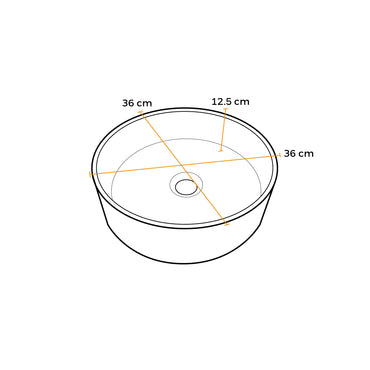 Bowl Loza (323-G) Mod. Circular Dorado 36X36X12 - Fratelli