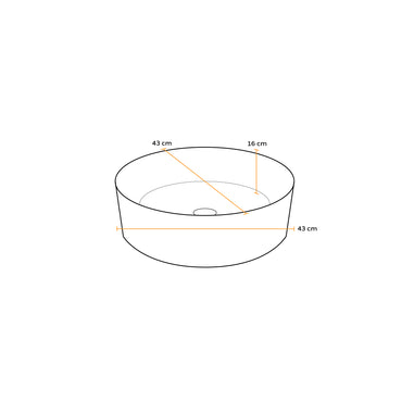 Bowl Loza (463-G) Mod. Circular Plateado Diamante 37.5X37.5X12 - Fratelli