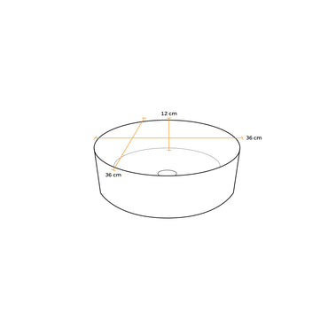 Bowl Loza (333-G) Mod. Circular Dorado 36X36X12 - Fratelli