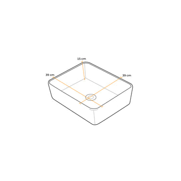 Bowl Loza (423) Mod. Cuadrado Blanco 39X39X15.5 - Fratelli