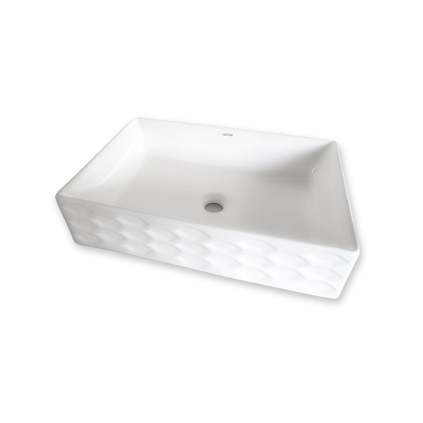 Cuenco Loza (3309) Mod. Rectangular Blanco 55X36.5X14 - Fratelli