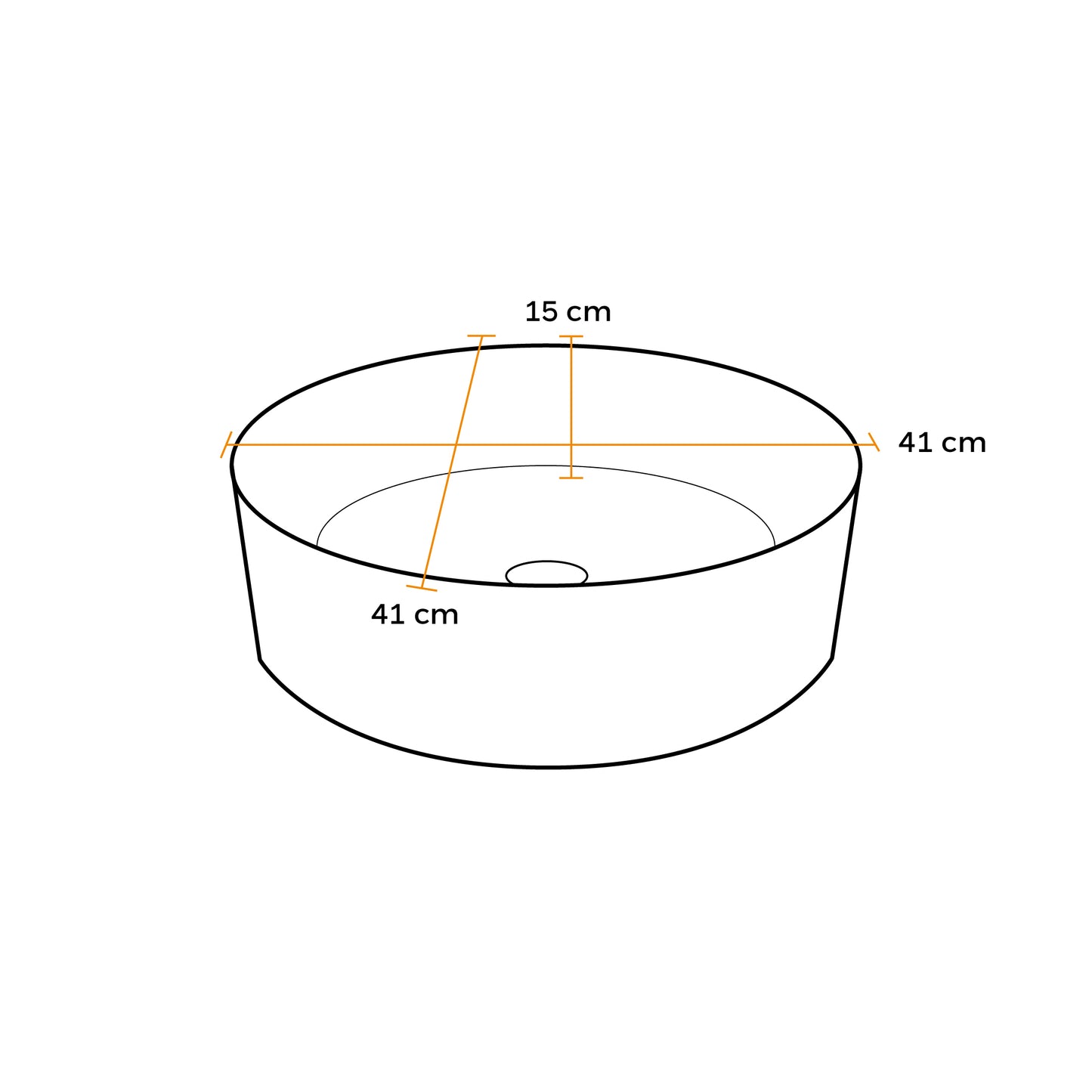 Bowl Loza (172) Mod. Circular Blanco C/Dorado 41X41X15 - Fratelli