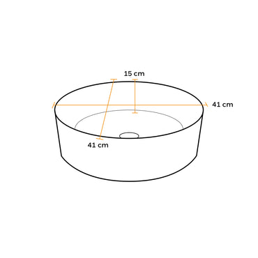 Bowl Loza (172) Mod. Circular Blanco C/Dorado 41X41X15 - Fratelli