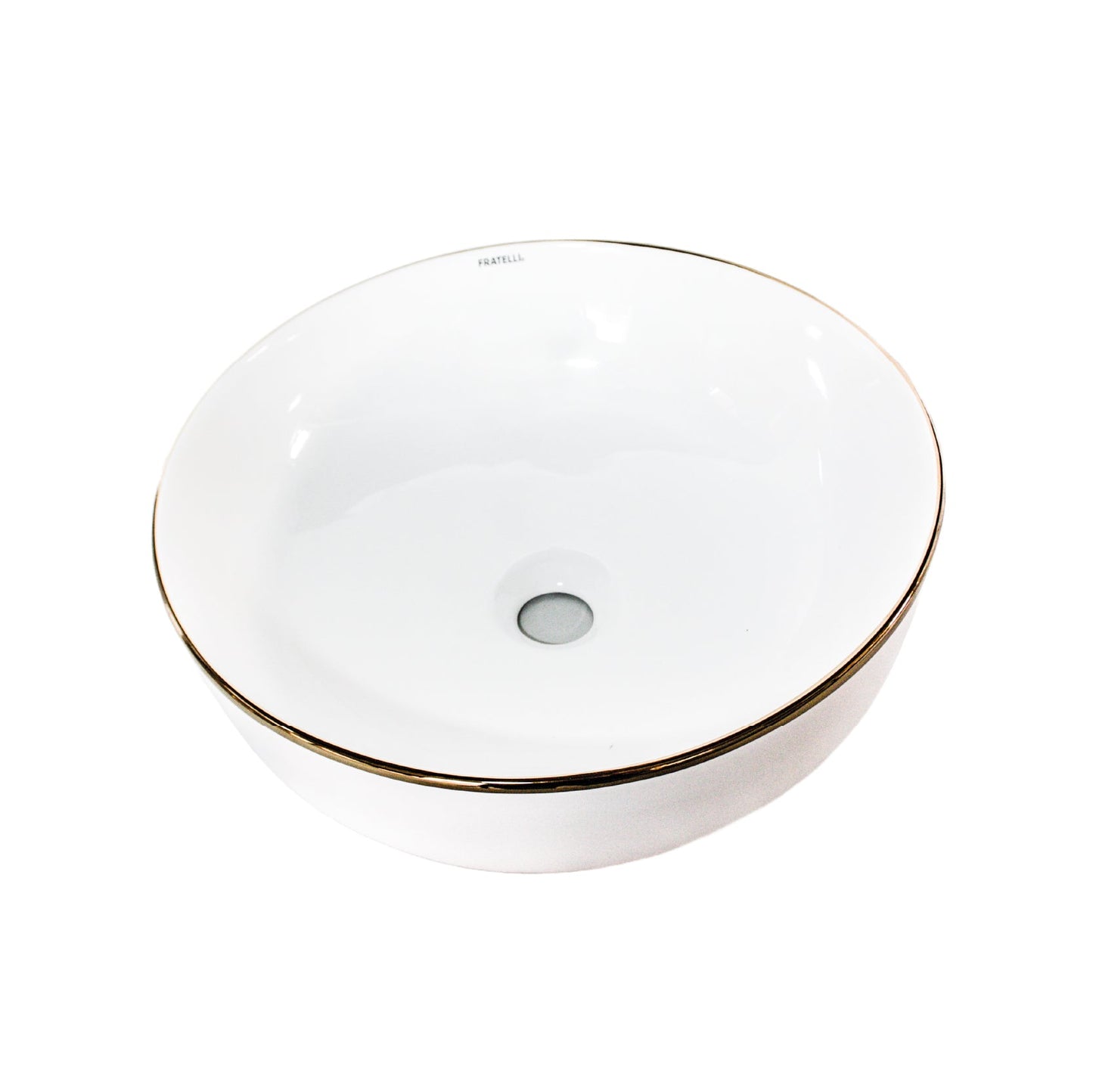 Cuenco Loza (149) Mod. Circular Blanco C/Dorado 41.5X41.5X13.5 - Fratelli