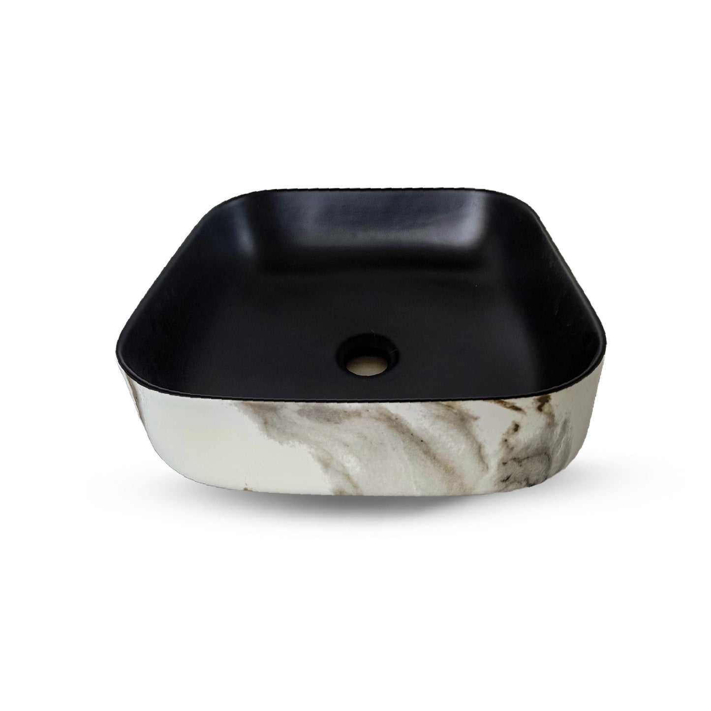 Bowl Loza (150) Mod. Cuadrado Negro C/Beige 39X39X14 - Fratelli