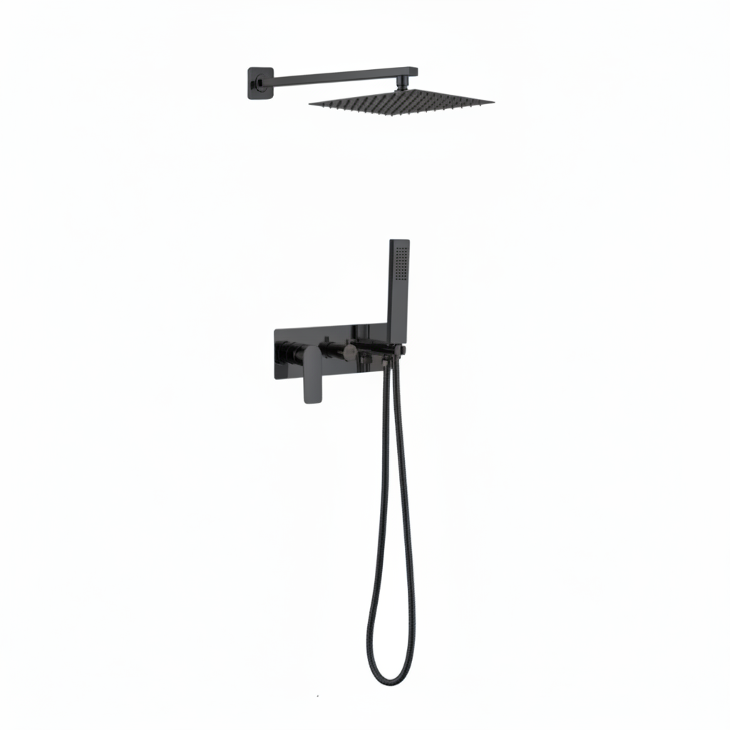 MEZCLADORA MONOC. MINIML. C/CABEZA DE DUCHA C/TEL. FB047 SANDS BRONCE BLACK -FRATELLI