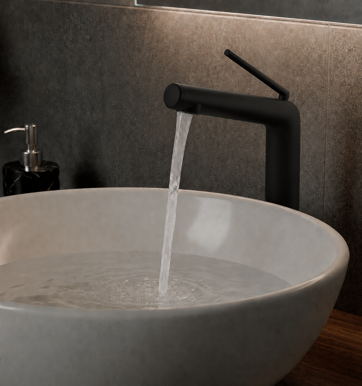 MEZCLADORA MONOC.P/BOWL (ALTO) STL BRONCE BLACK - FRATELLI PREMIUM