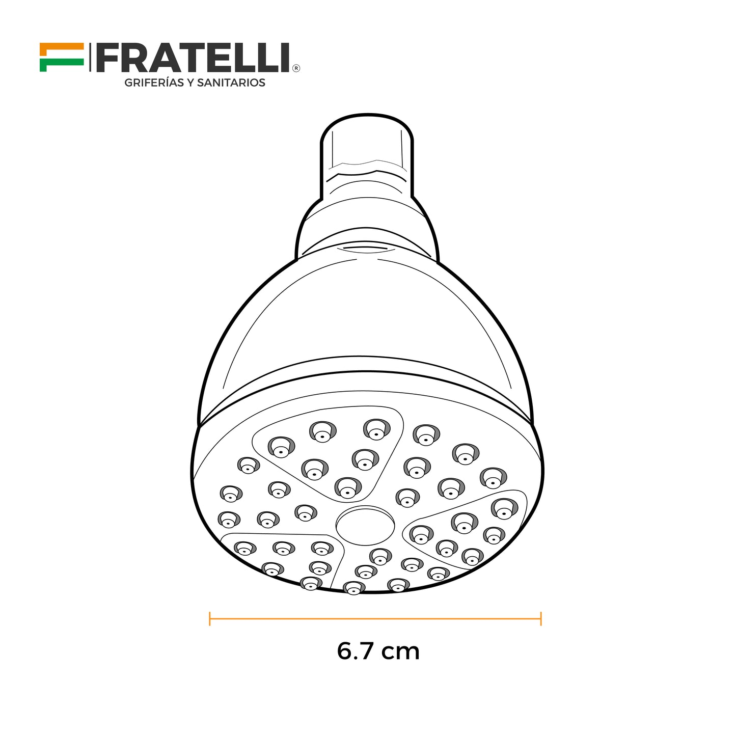 Cabeza D/Ducha Madrid Th-2552C Fratelli