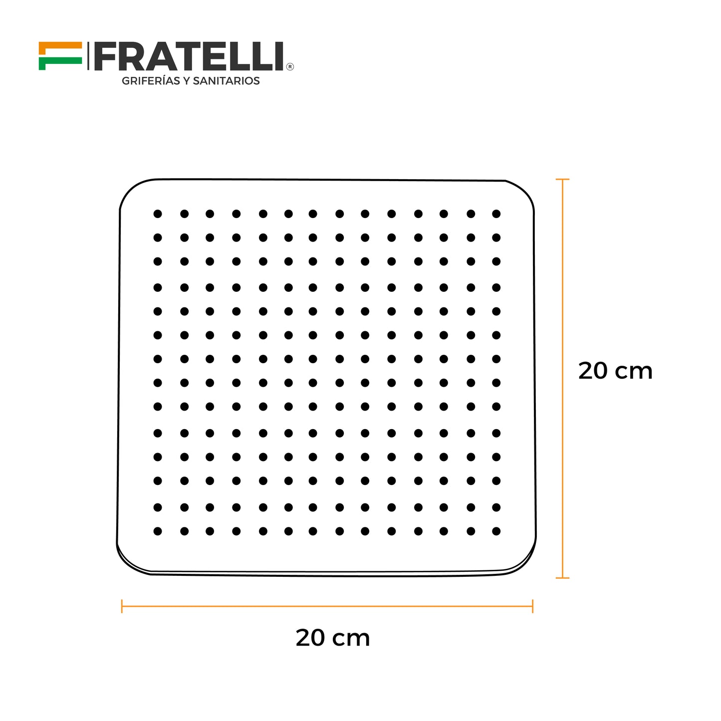 Cabeza D/Ducha Madrid Th-2011C 8" Fratelli
