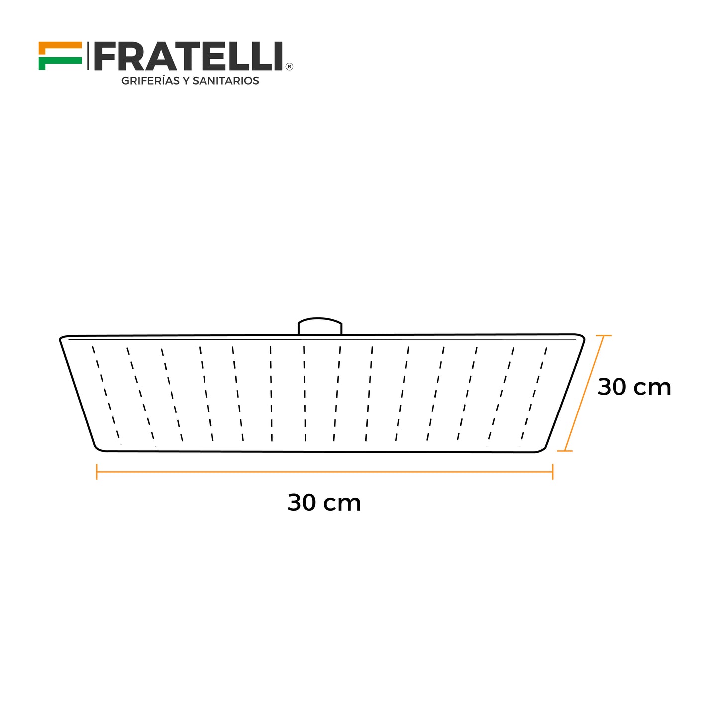 Cabeza D/Ducha Ll-H415-304 12" Acero 304 Fratelli
