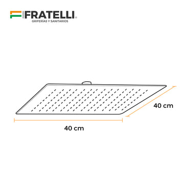 Cabeza D/Ducha Ll-H417-201 16" Acero 201 Fratelli