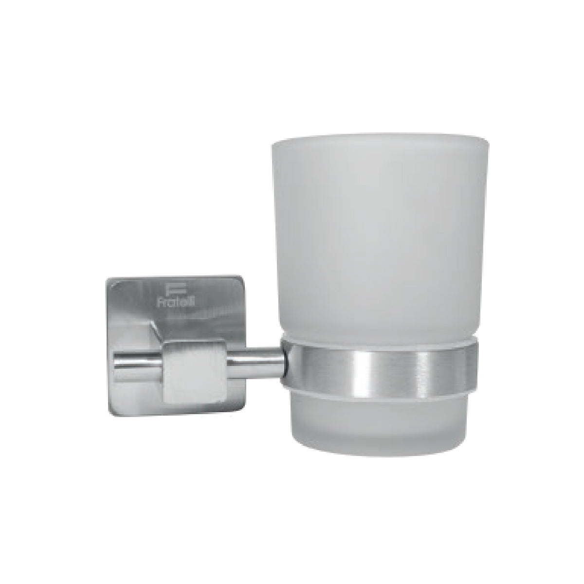 SET P/BAÑO 6PZAS 70300C ACERO MATE 304 BASE CUADRADA - FRATELLI