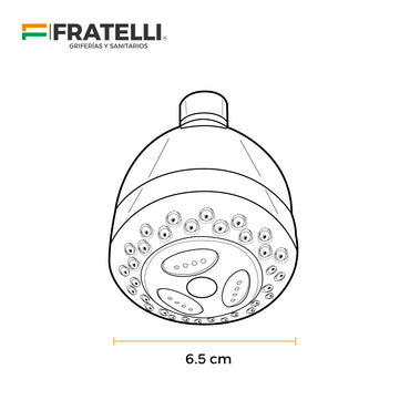 Cabeza D/Ducha 6.5 Cm Con 3 Funciones Abs Sh-3086 - Fratelli