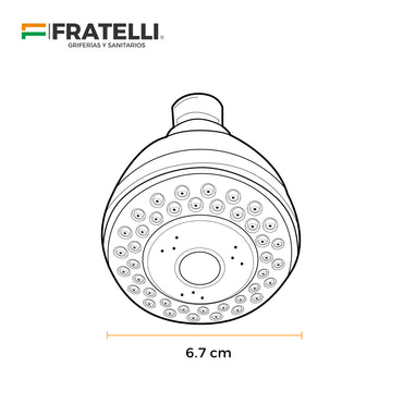 Cabeza D/Ducha 6.7 Cm De Abs Sh-3030 - Fratelli