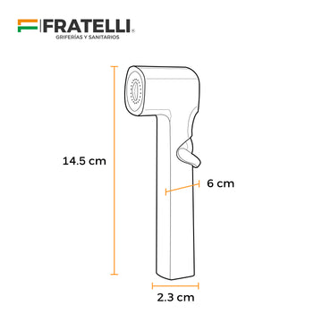 Ducha Bidet Gn150025 De Pvc C/Mang Reforzada. 1.50Mt Ss - Fratelli