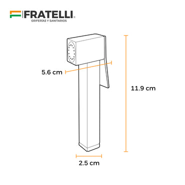 Ducha Bidet Gngn108041 De Bronce C/Mang Reforzada. 1.50Mt Ss - Fratelli
