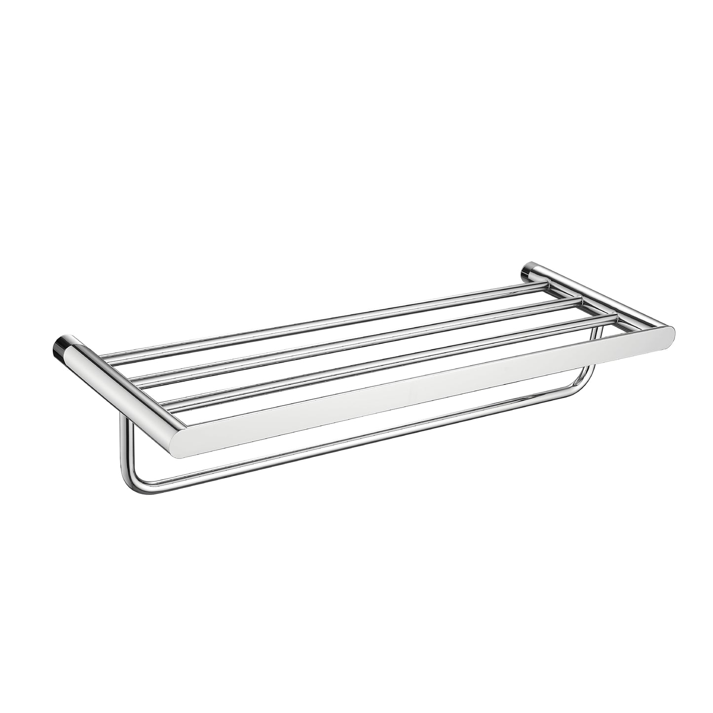 Toallero Barra Doble 9100-6 Base Redonda Minimalista Bronce Cromado - Fratelli Premium