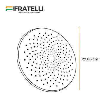 Cabeza De Ducha Redondo Madrid Sh-3895 Black -Fratelli