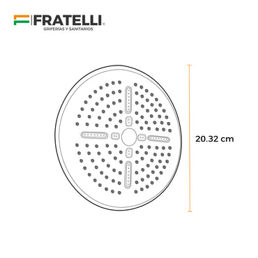 Cabeza De Ducha Redondo Madrid Sh-35001 Grey -Fratelli