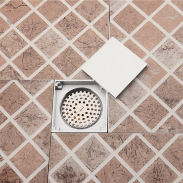 Sumidero Reversible De Bronce Cromado 4"- Fratelli Premium