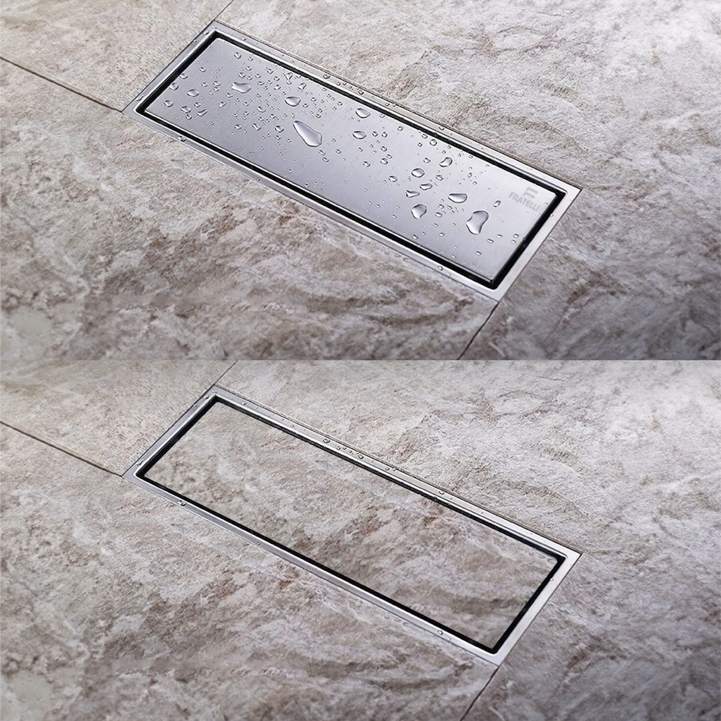Sumidero Reversible De Bronce Cromado 8"- Fratelli Premium