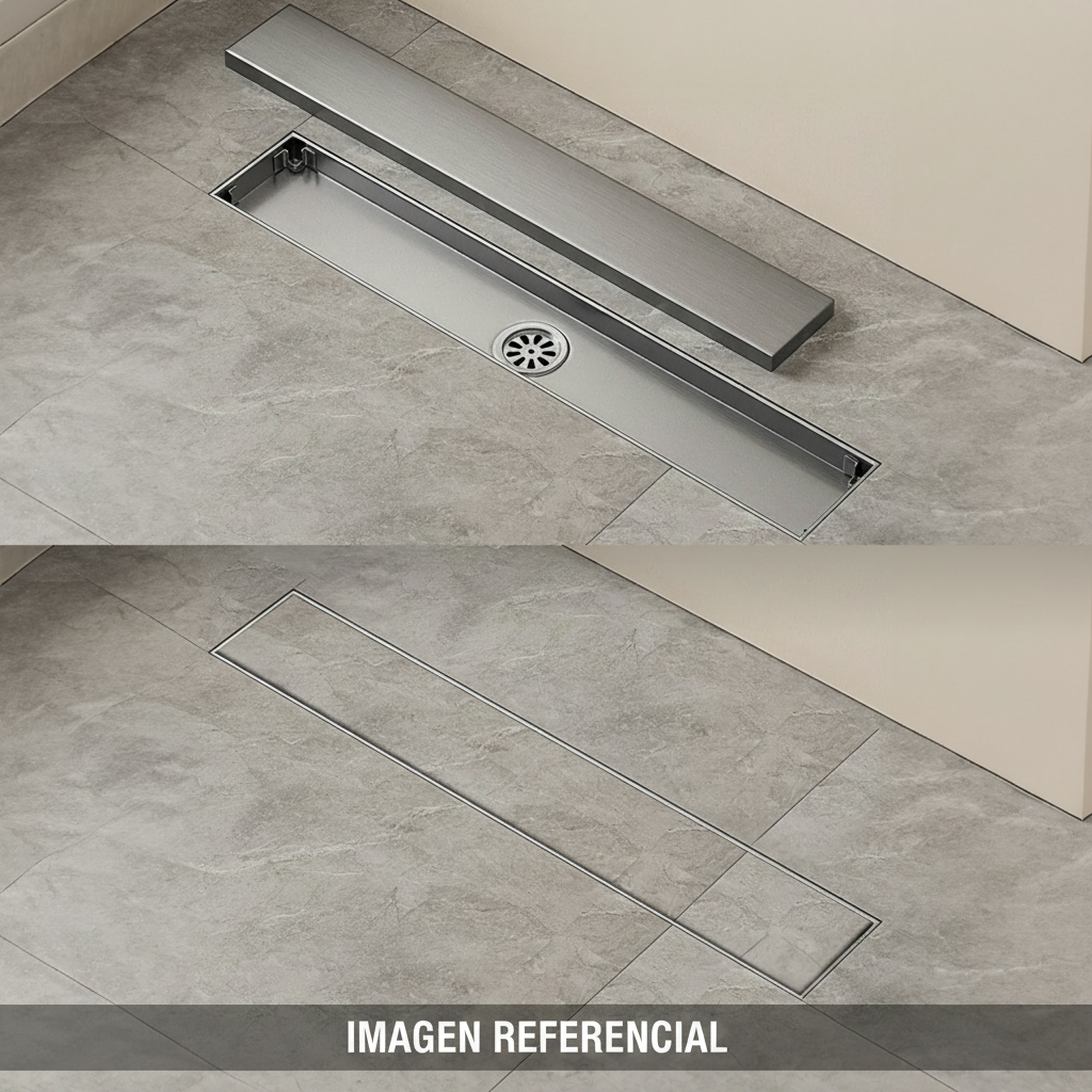 SUMIDERO REVERSIBLE 16" INOX 304 ACABADO ESPEJO -FRATELLI