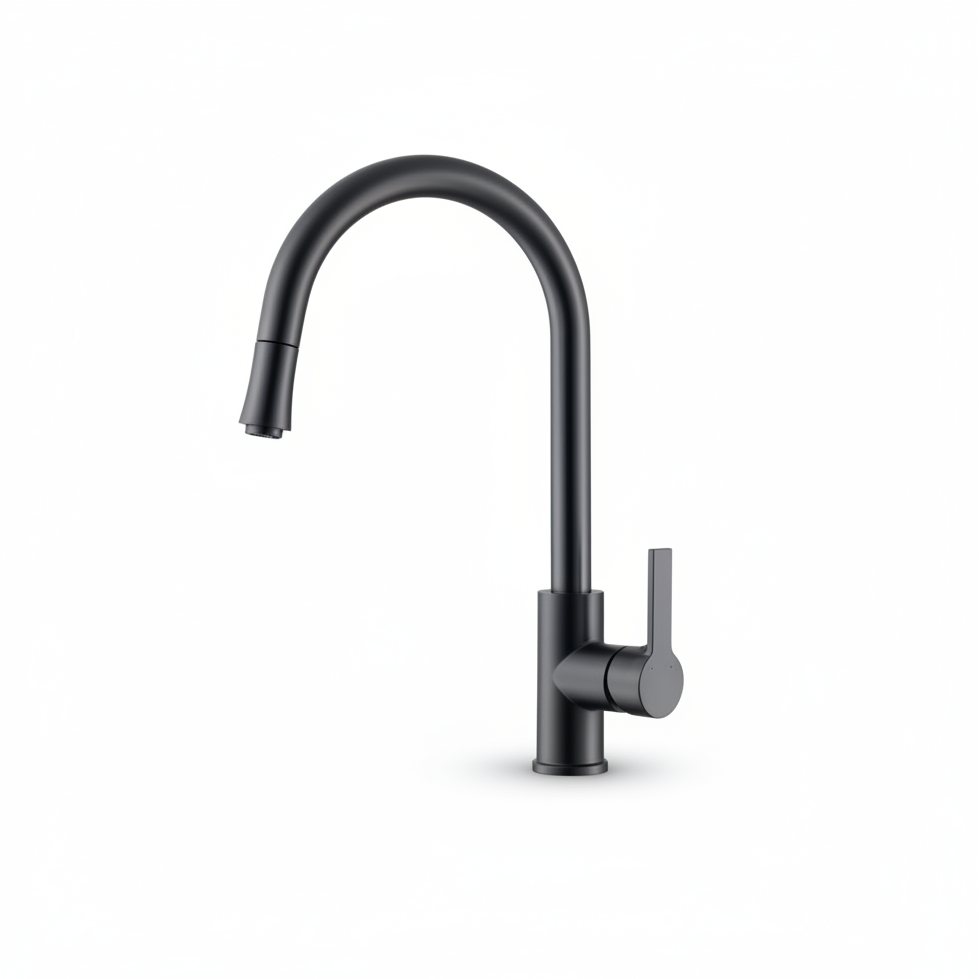 MEZCLADORA MONOC. P/COCINA AL MUEBLE BRONCE GUN GREY - 0040030054 FRATELLI PREMIUM