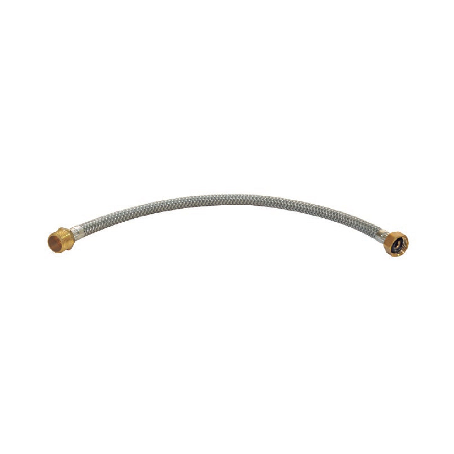 Tubo de Abasto Metal Trenzado 1/2"X1/2" C/Tuerca D/(BR) 40 CM Fratelli